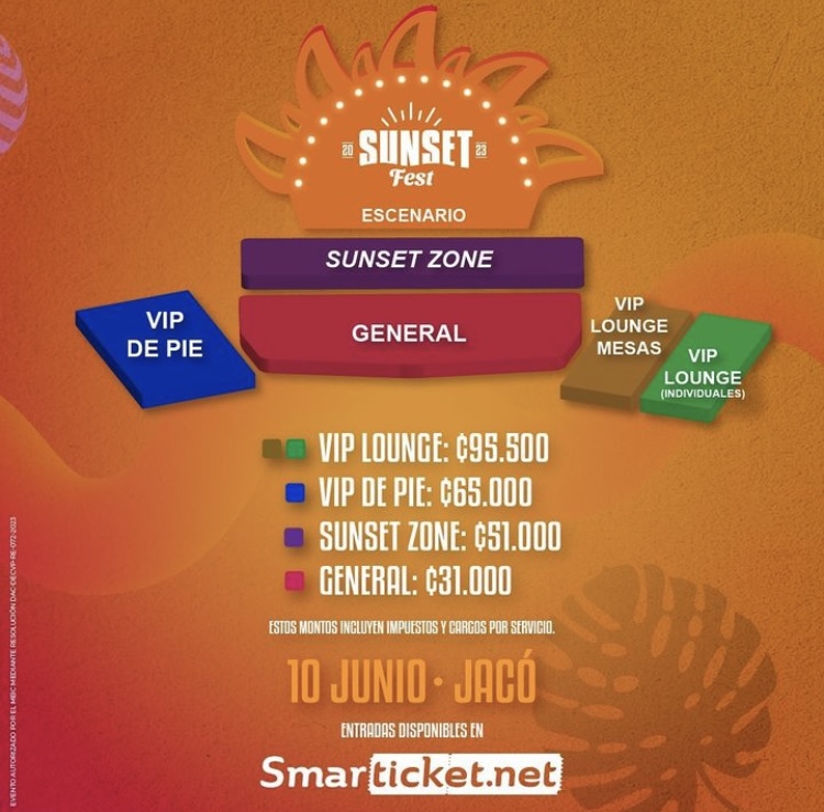Precios del Sunset Fest