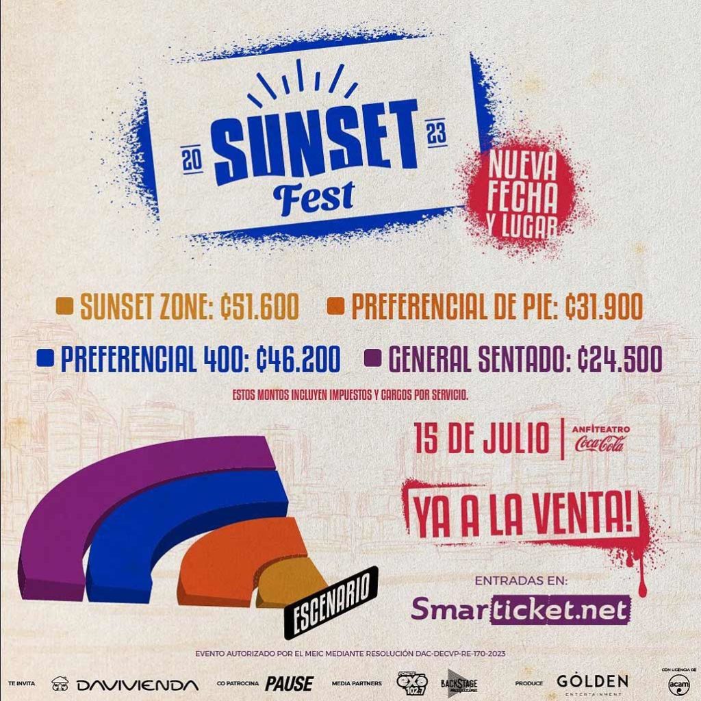 Precio de las Entradas Sunset Fest
