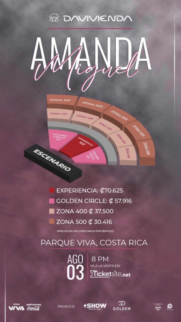 Amanda Miguel regresa a Costa Rica